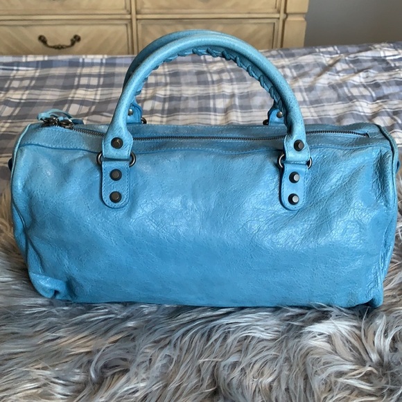 Balenciaga Blue Twiggy Shoulder Bag - Picture 3 of 16